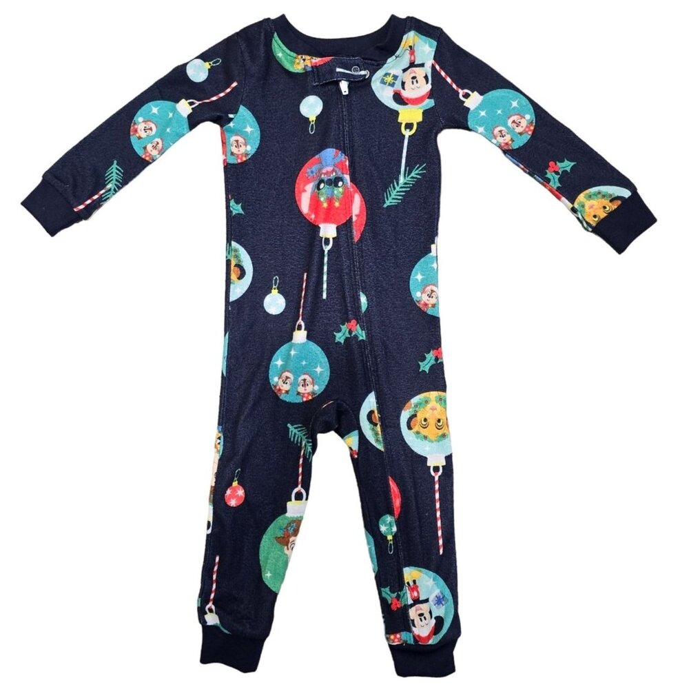 Disney Holiday Pajamas 100 year collection Size 18m Christmas Ornaments Print Na